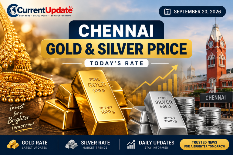 சென்னையில் இன்று தங்கம் விலை: 22K, 24K மற்றும் வெள்ளி விலை – செப்டம்பர் 20, 2026